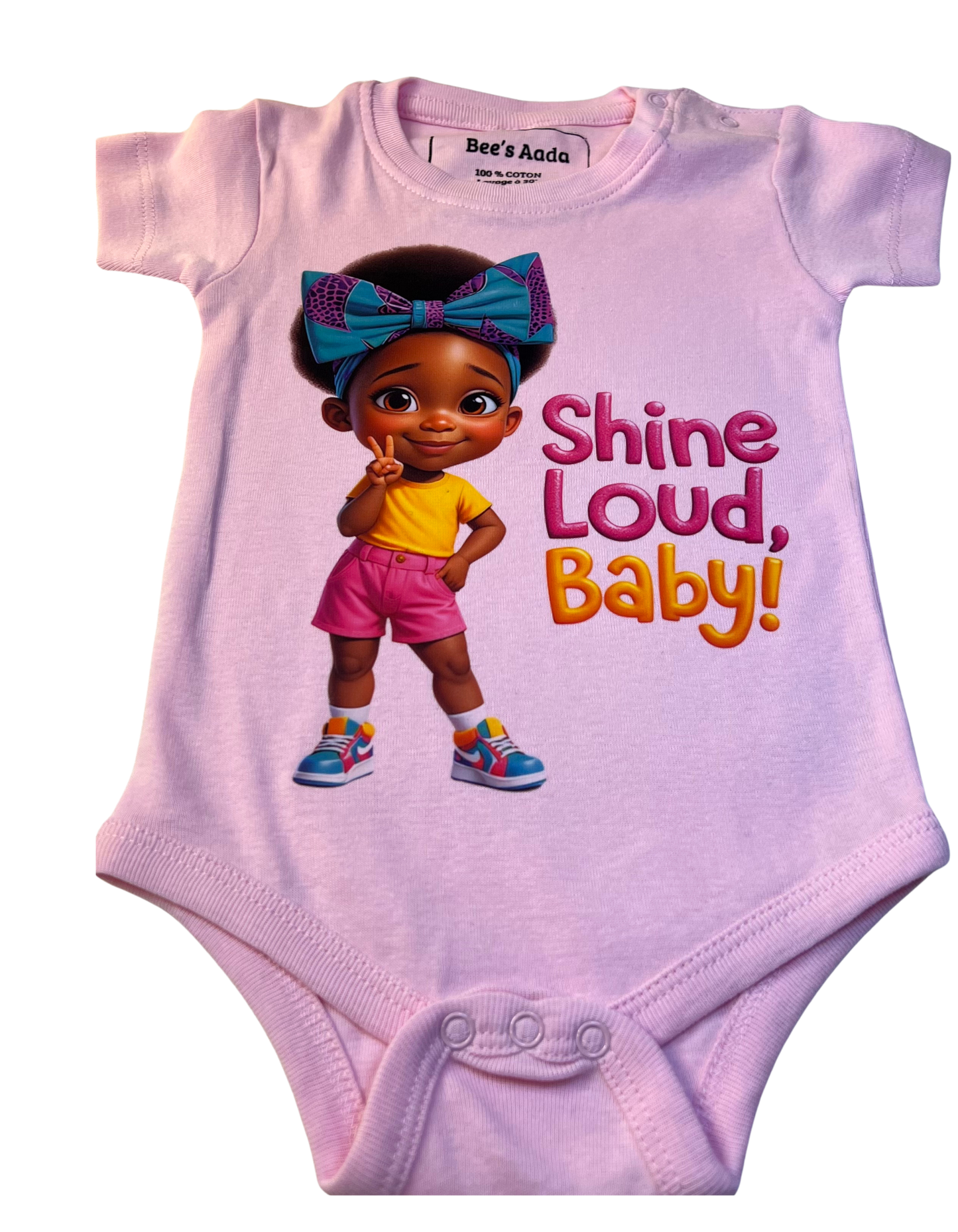 Body "shine loud baby" à personnaliser