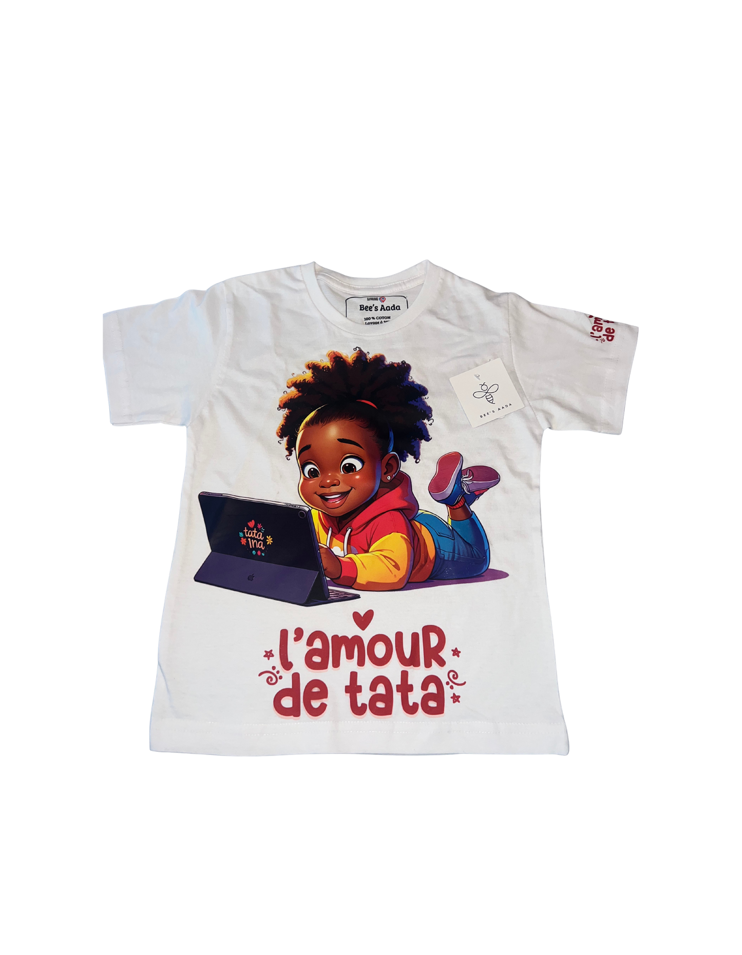T-shirt "L'amour de tata" à personnaliser