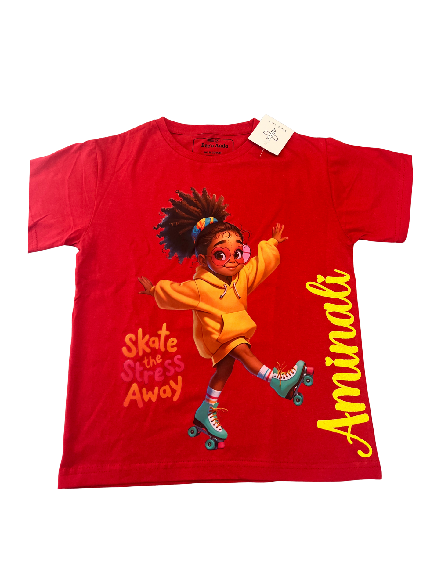 T-shirt "skate the stress away" à personnaliser