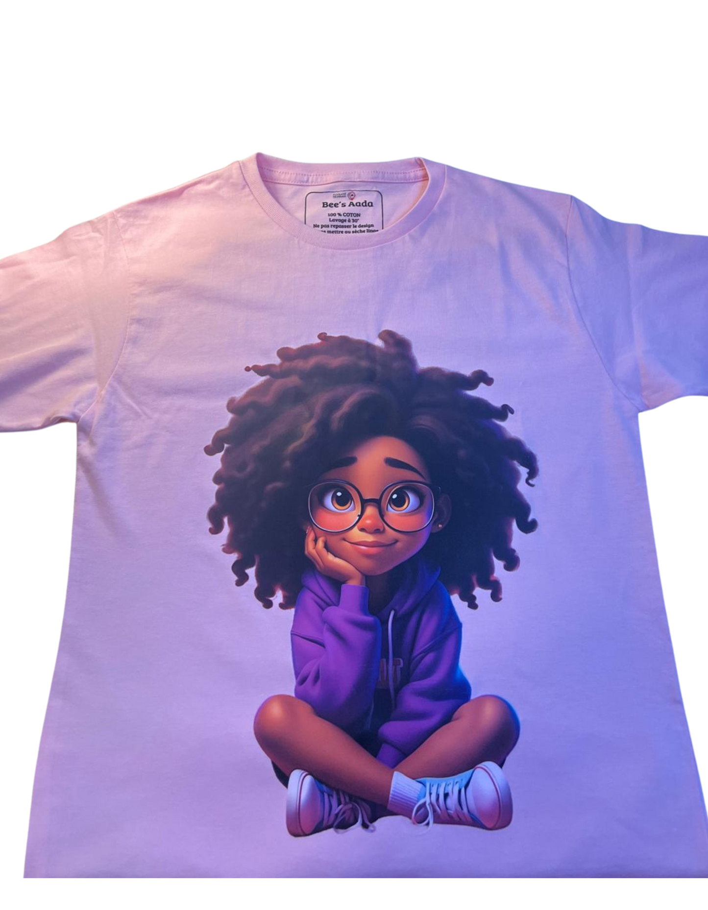 T-shirt "LOVE MY CURL "  à personnaliser