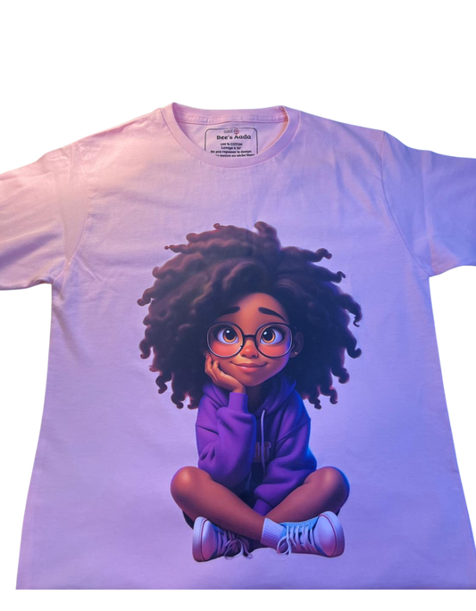T-shirt "LOVE MY CURL "  à personnaliser