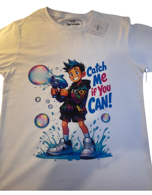 T-shirt "CATCH ME IF YOU CAN "  à personnaliser