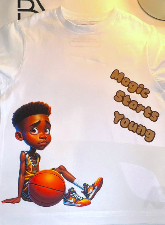 T-shirt "Magic starts Young" + flocage prénom